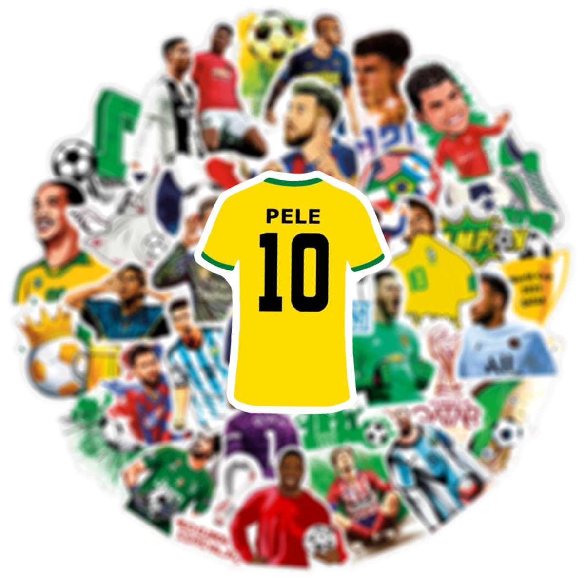50pcs Die cut Football star Cartoon sticker cute kawaii anime decals waterproof scrapbooking laptop window sticker car sticker