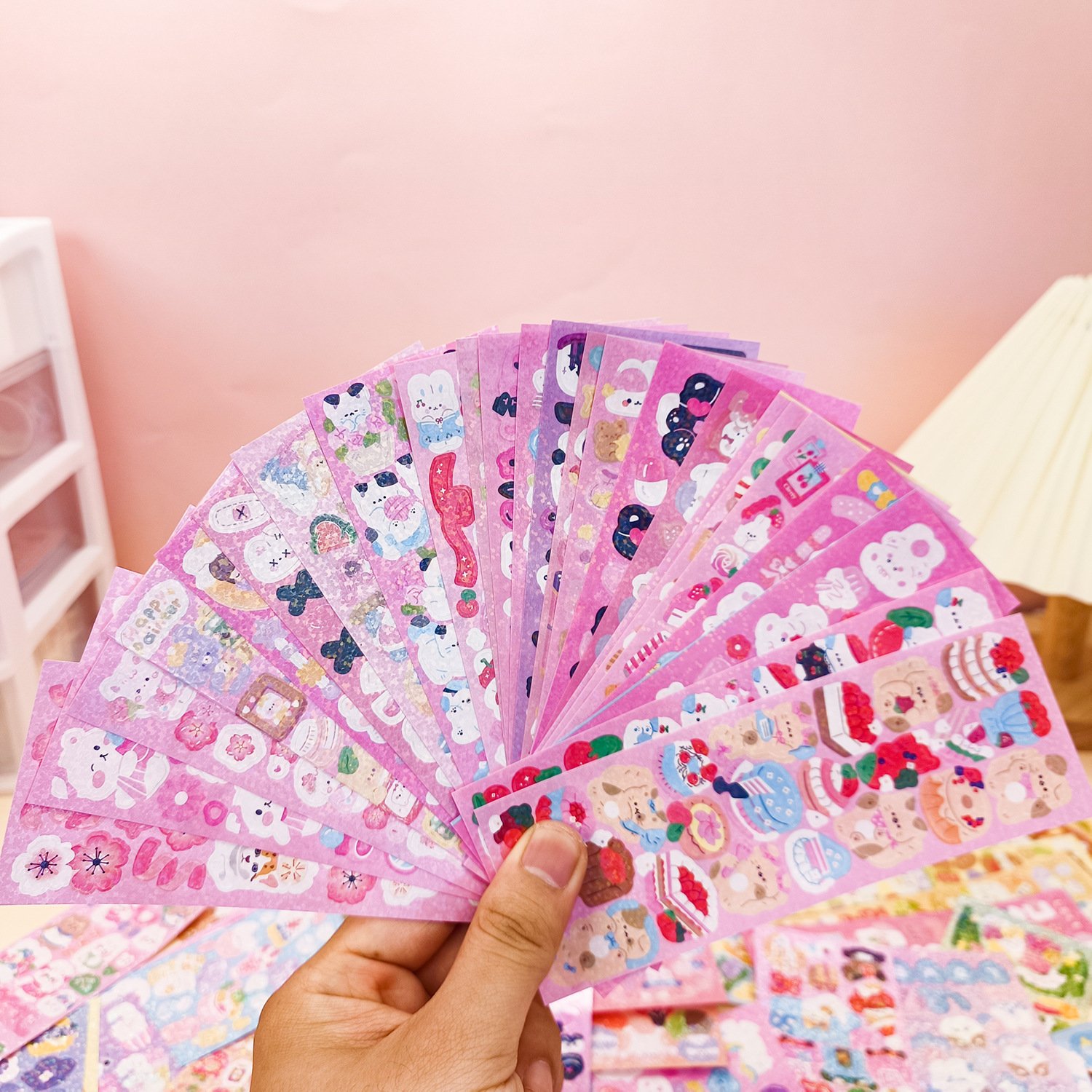 Custom Design A4 A5 A6 Waterproof PVC Vinyl Kiss Cut Sticker Paper Printing Adhesive Vinyl Cartoon Stickers Sheet
