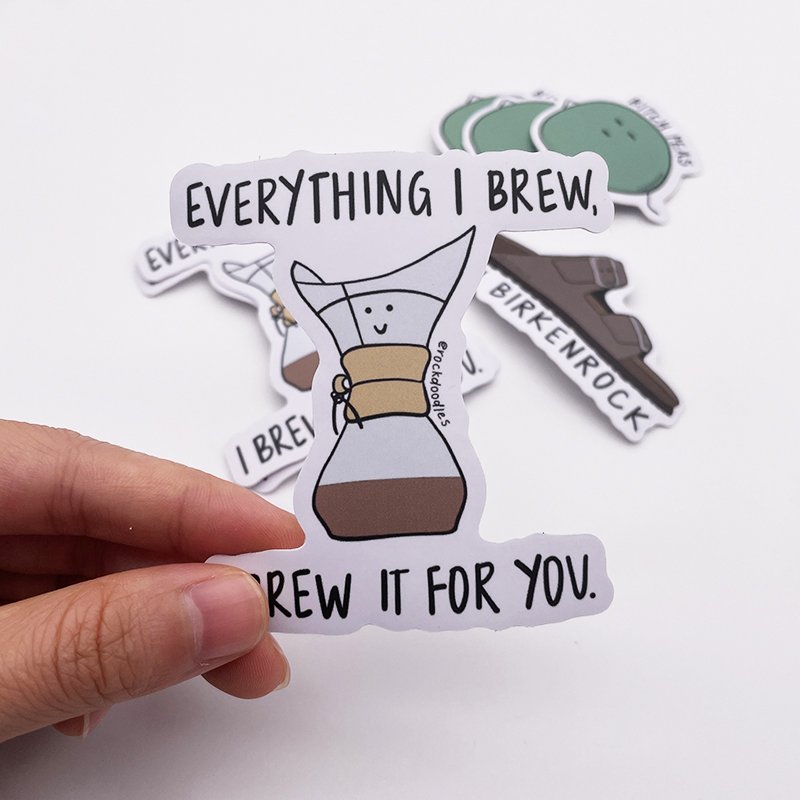 Custom Printing Waterproof Vinyl Die Cut Stickers Cute Cartoon Adhesive PVC Label Sticker