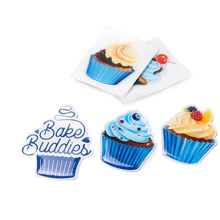 Custom printing pvc vinyl adhesive waterproof logo light trendy stickers 3d domed sticker 3d drip glue die cut sticker