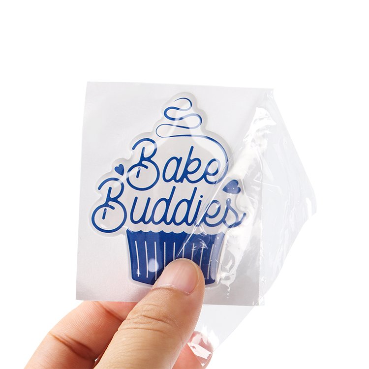 Custom printing pvc vinyl adhesive waterproof logo light trendy stickers 3d domed sticker 3d drip glue die cut sticker