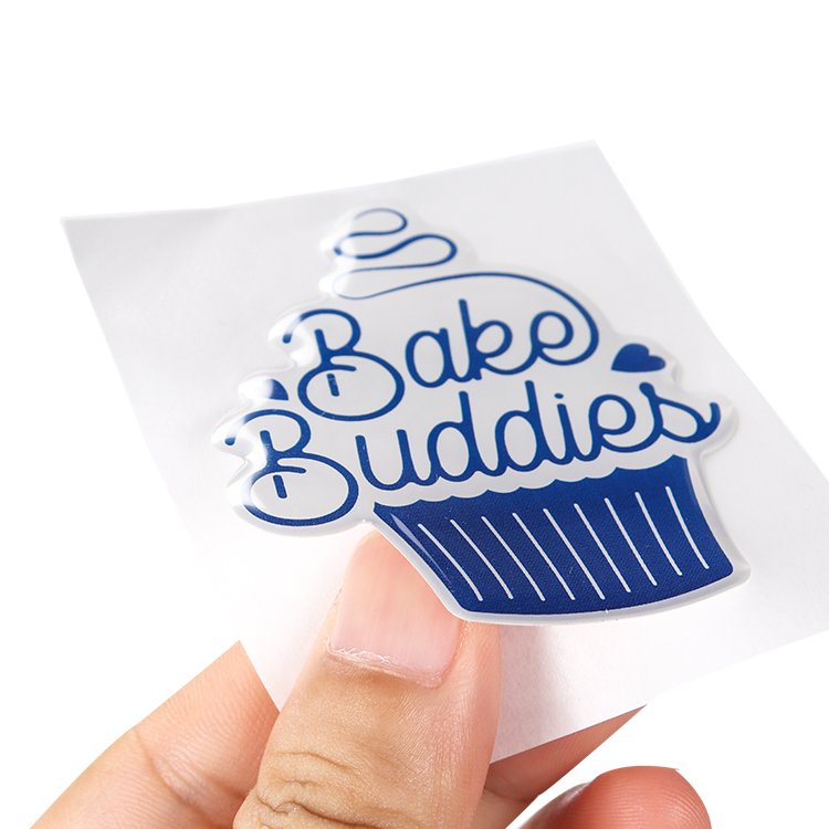 Custom printing pvc vinyl adhesive waterproof logo light trendy stickers 3d domed sticker 3d drip glue die cut sticker