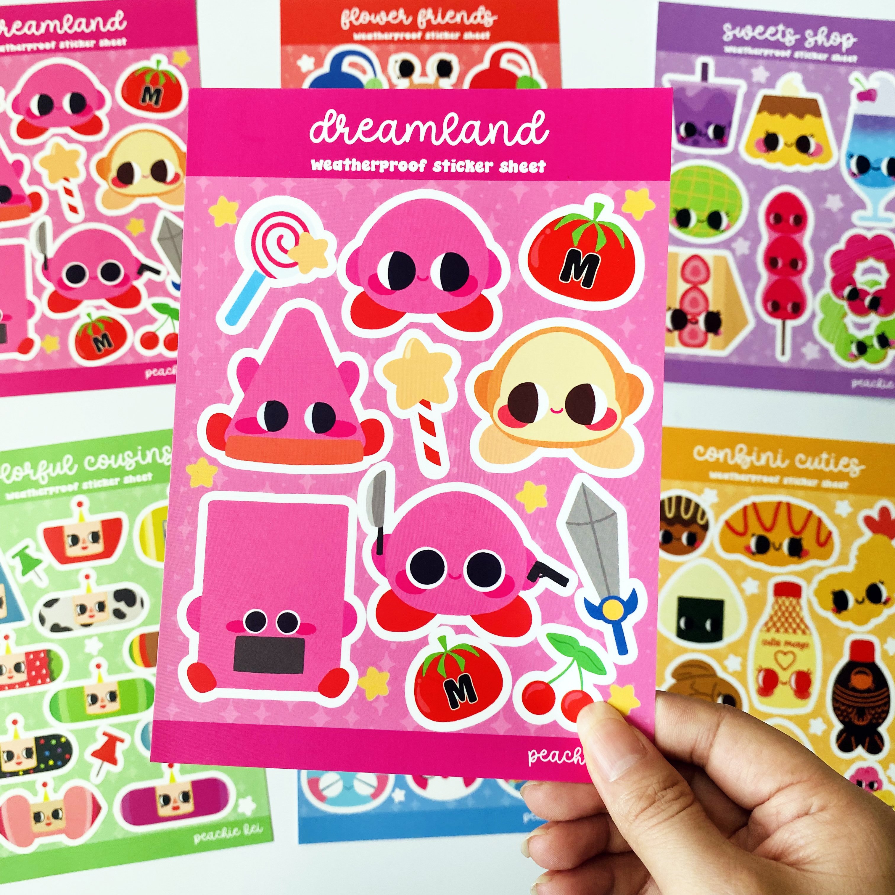 Waterproof and Low MOQ Custom Printed Kiss Cut Brand Logo Cartoon Stickers Custom Vinyl Sticker Sheets