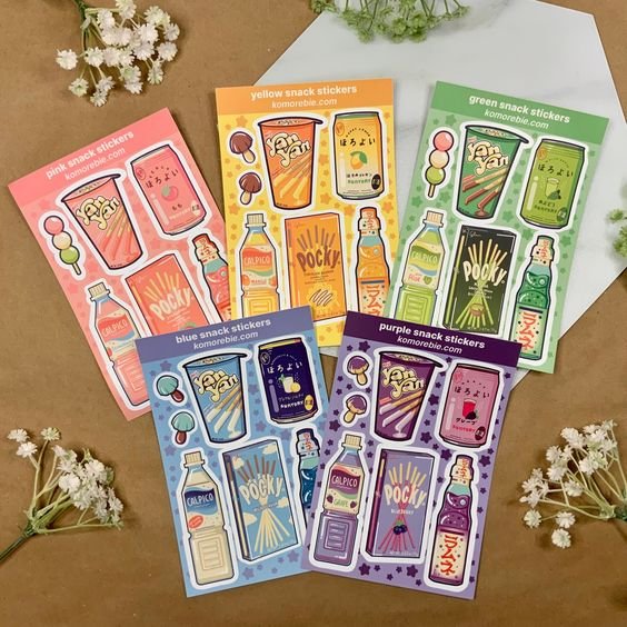 Waterproof and Low MOQ Custom Printed Kiss Cut Brand Logo Cartoon Stickers Custom Vinyl Sticker Sheets