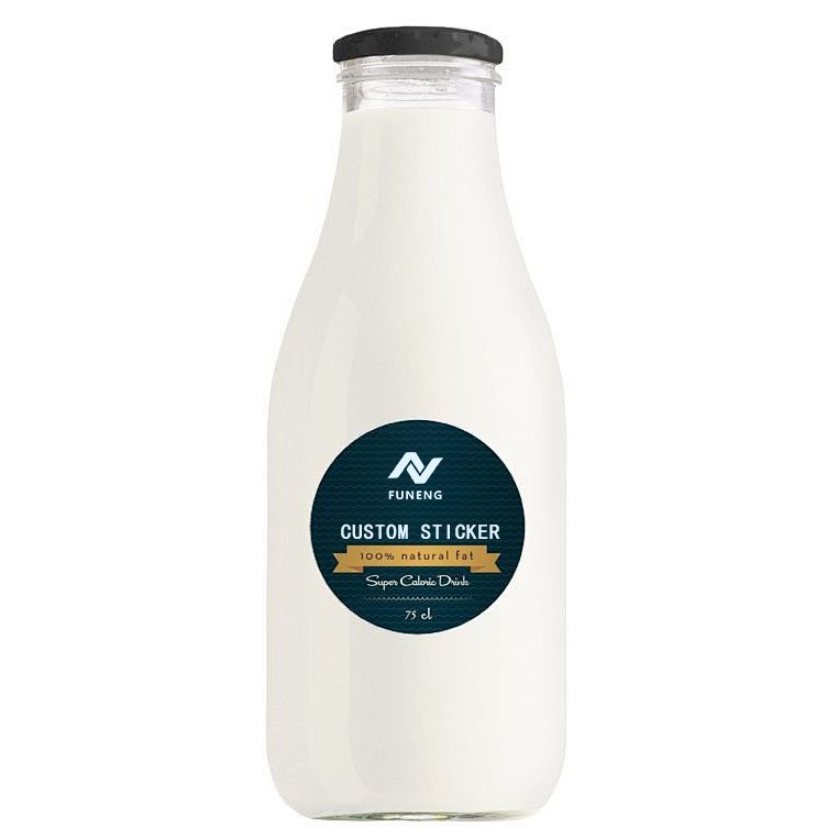 High safety quality waterproof food label custom die-cut water bottle sticker