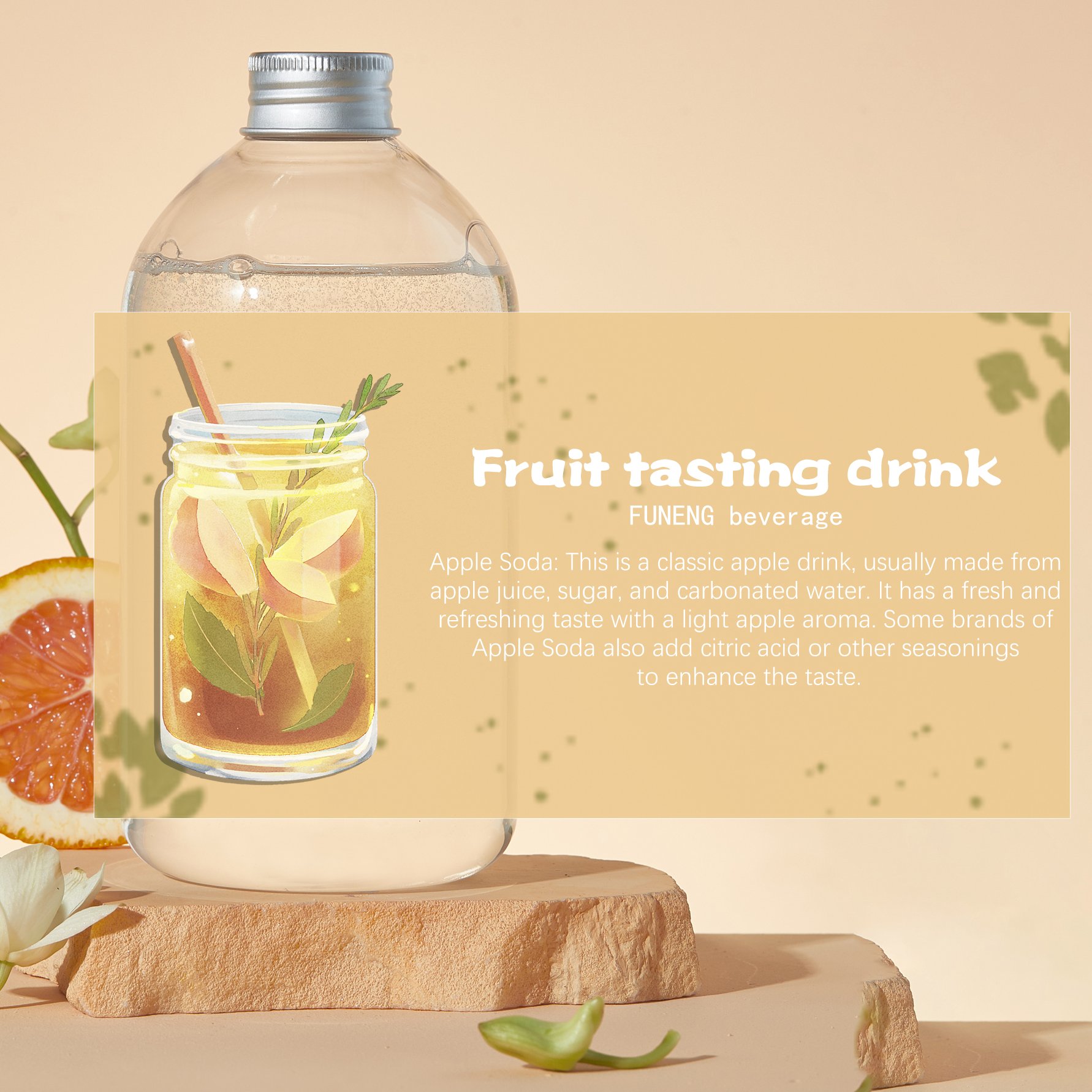 High safety quality waterproof food label custom die-cut water bottle sticker
