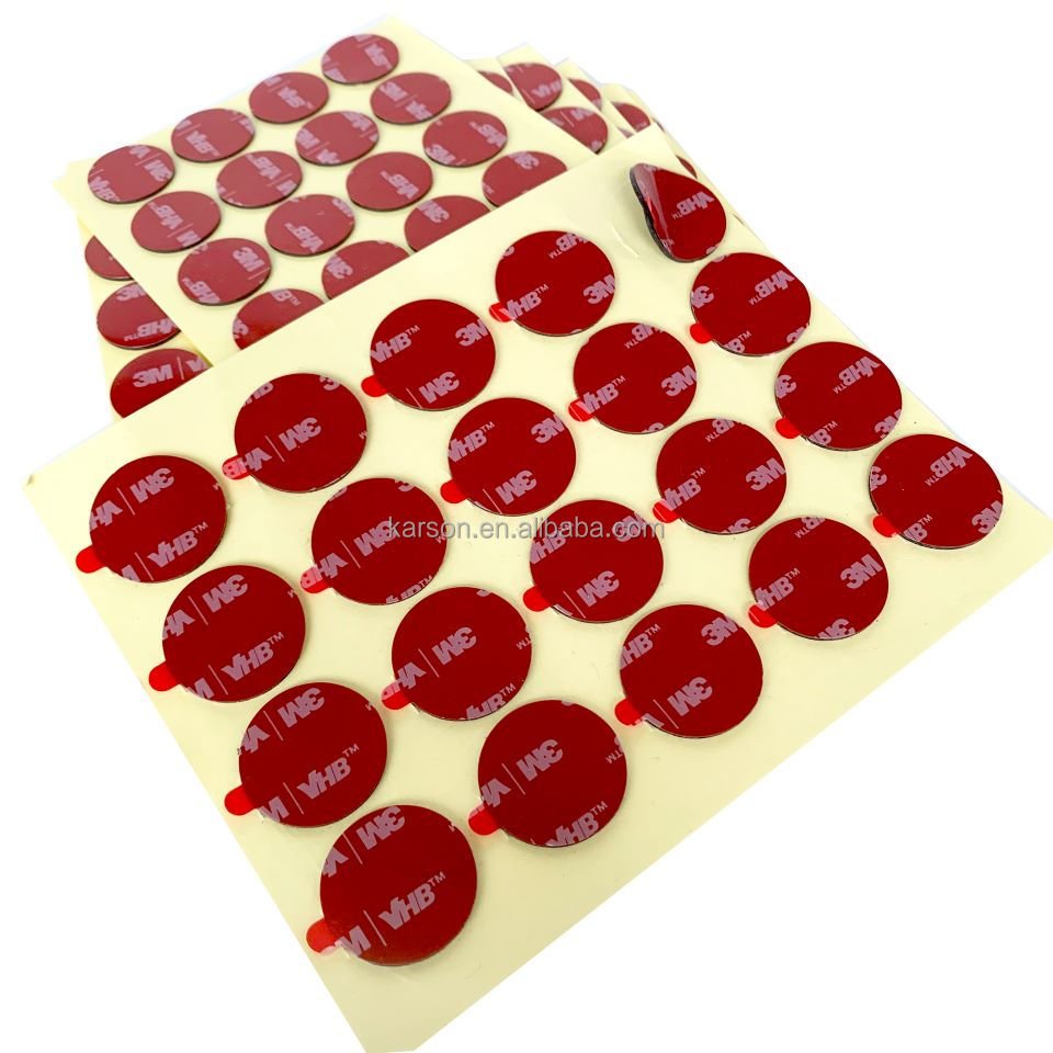 Die Cut Shape Circle Round Mounting Foam Adhesive Tape Pads Acrylic 3M VHB Double Sided Sticker Tape For Car Cell Phone Holder