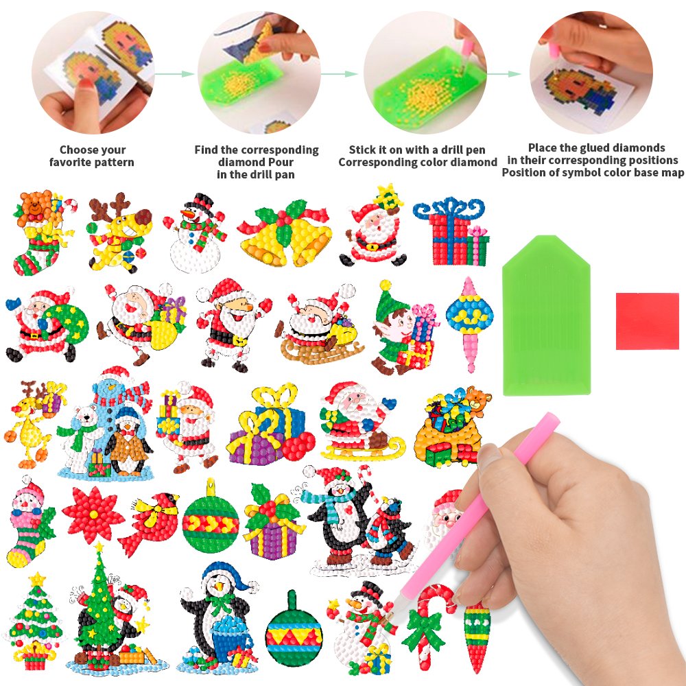 Diamond Painting Sticker Set DIY Water Diamond Painting Art Diamond Dot Cartoon Stickers