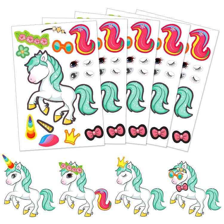 Wholesale Customized Make Your Own Stickers DIY Animals Face Stickers for Kids