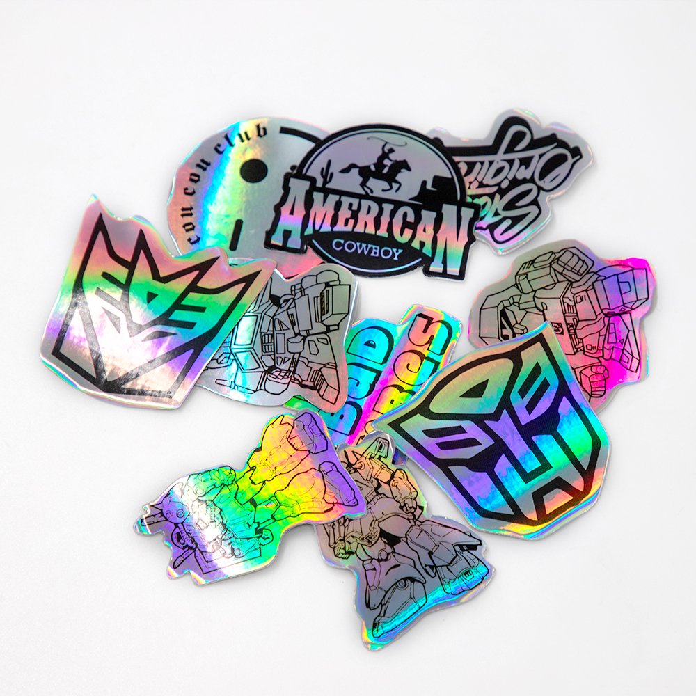 Custom Printing Die Cut Vinyl Stickers , Adhesive Waterproof PVC Label Company Logo Design Cartoon Stickers