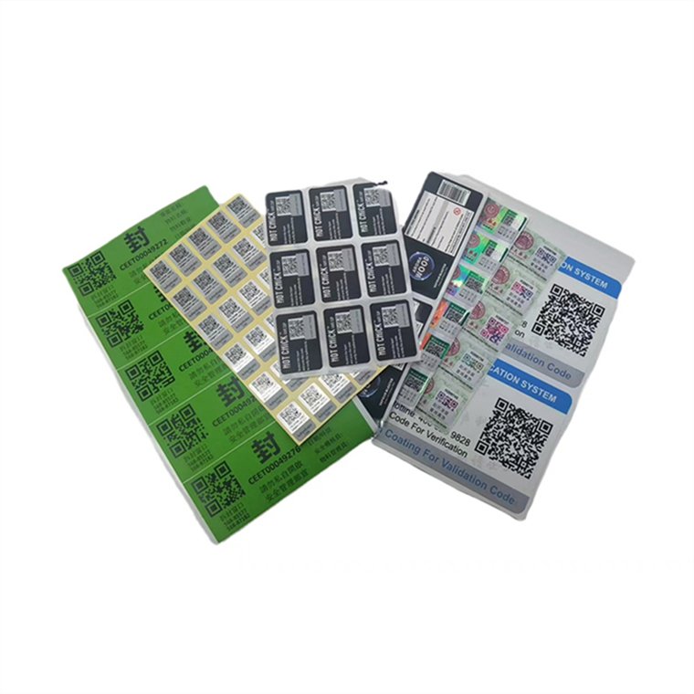 Cheap Factory Price Printing security label black serial number qr code label sticker qr code scratch anti fake label qr code