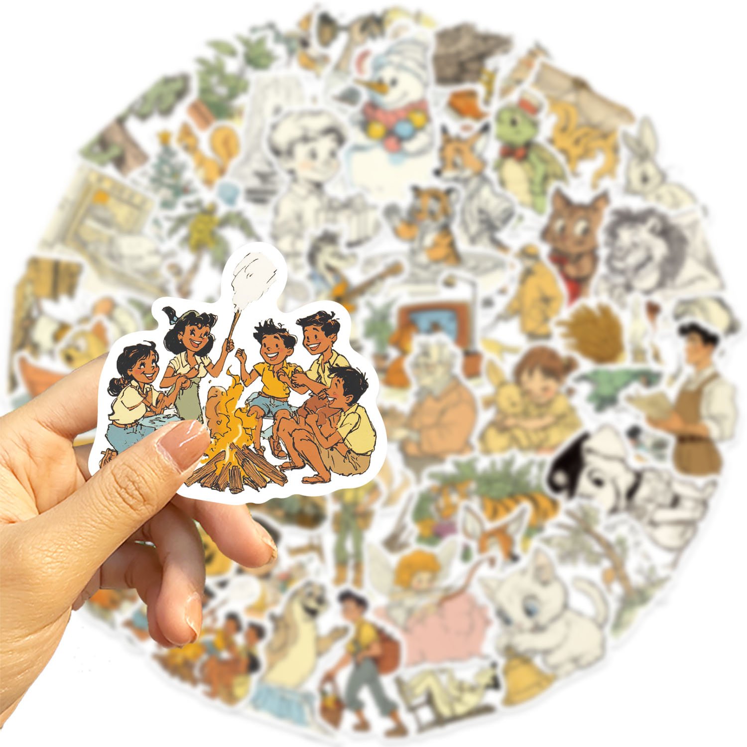 50pcs Cartoon Relaxing holiday Graffiti Sticker Decals Decoration DIY Phone Notebook Suitcase Laptop Fridge Kids PVC Sticker