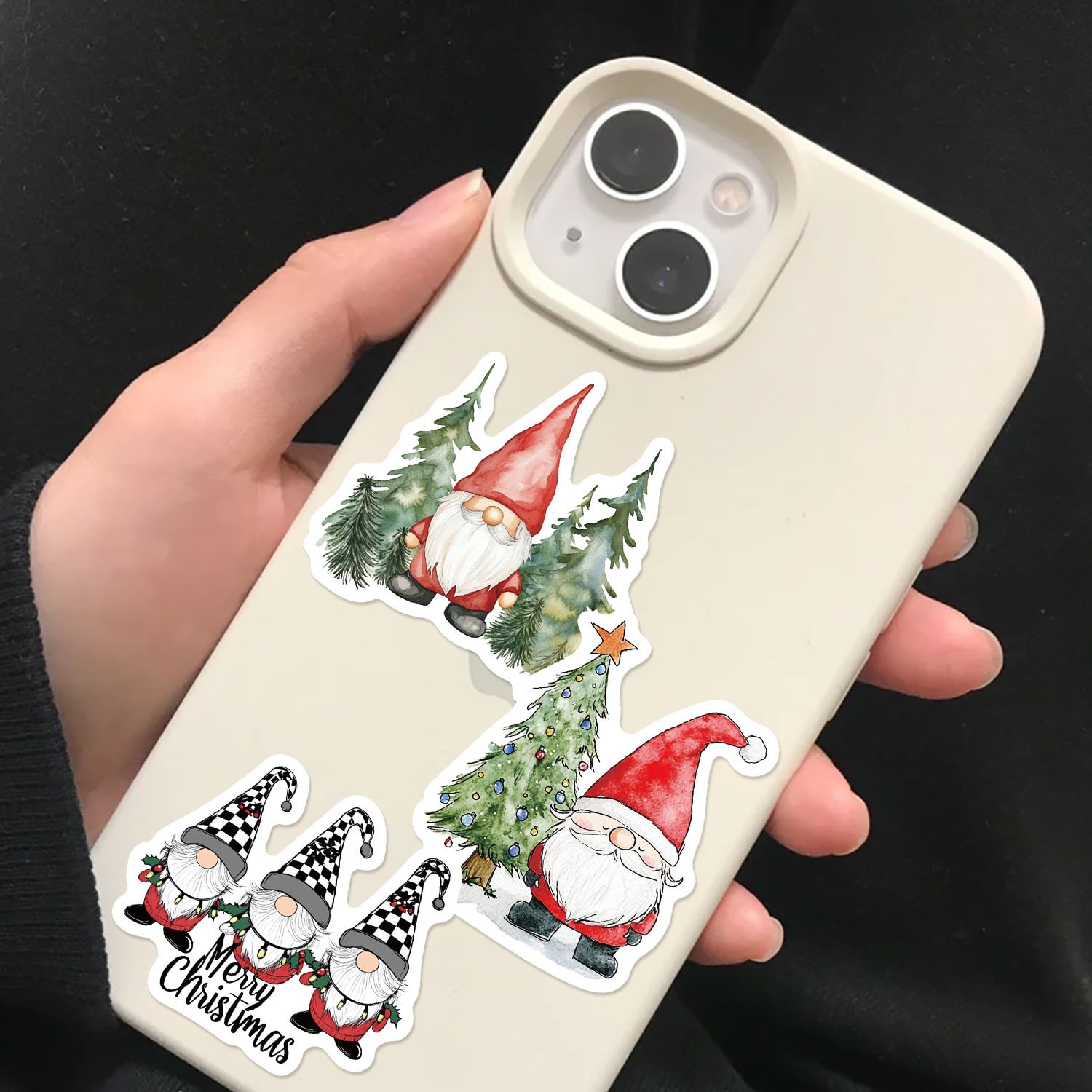 50pcs Cute Cartoon Dwarf Christmas Graffiti Stickers Laptop Phone Case Luggage Diary Decoration Waterproof Gift Decal Wholesale