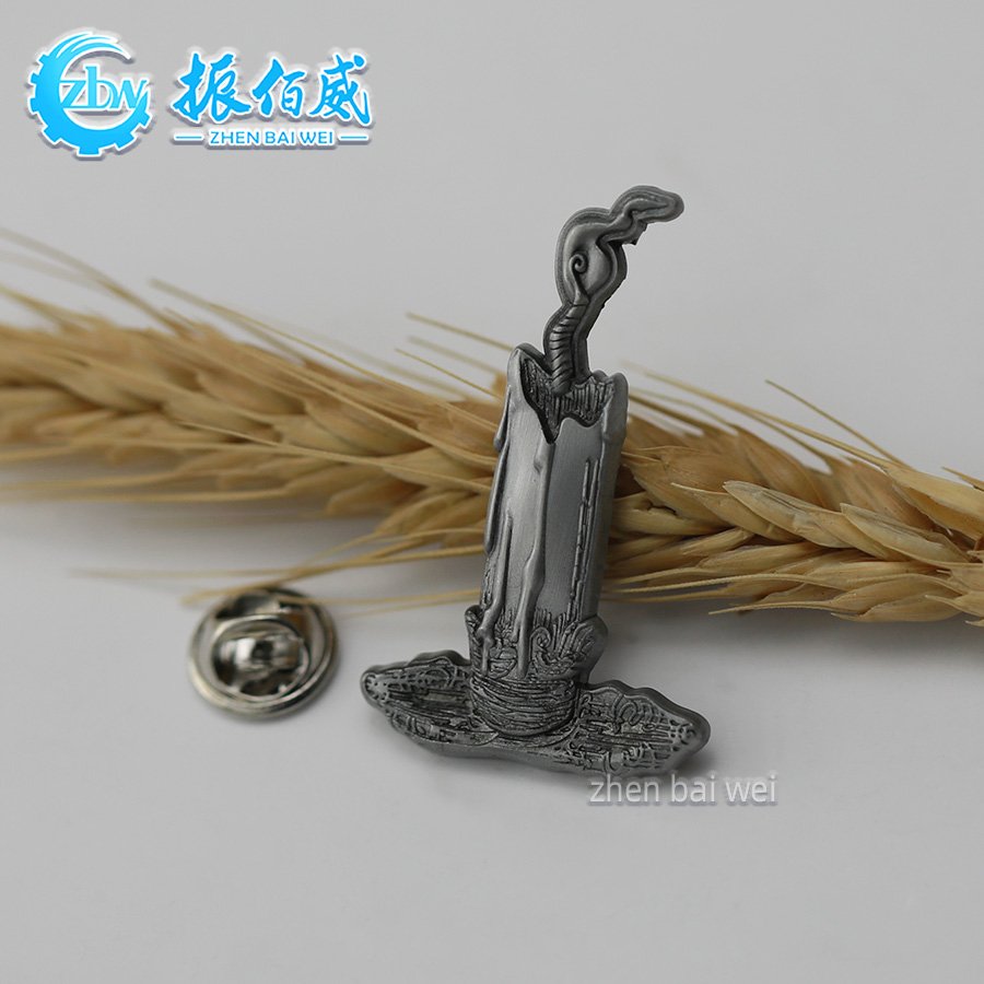 Manufacturer wholesale custom metal 3D stereo ancient bronze Aviation Memorial brooch, custom zinc alloy brass hat pin