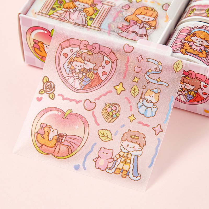 Factory Direct Cheap Custom Pattern decorative transparent Cartoon Cute stickers For Girl