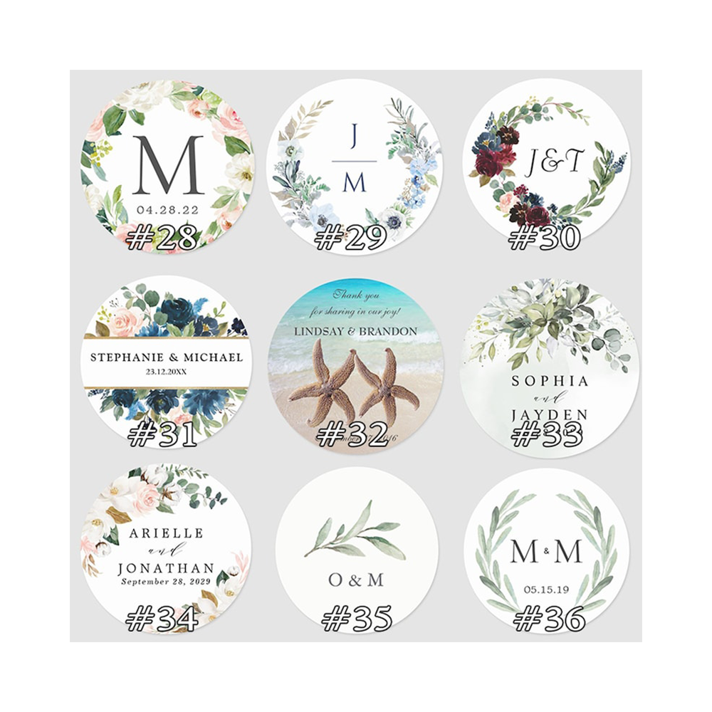 DIY Sticker Multi-Purpose Customized Nice Round Die Cut Thank You Gift Tags Decorative Stickers