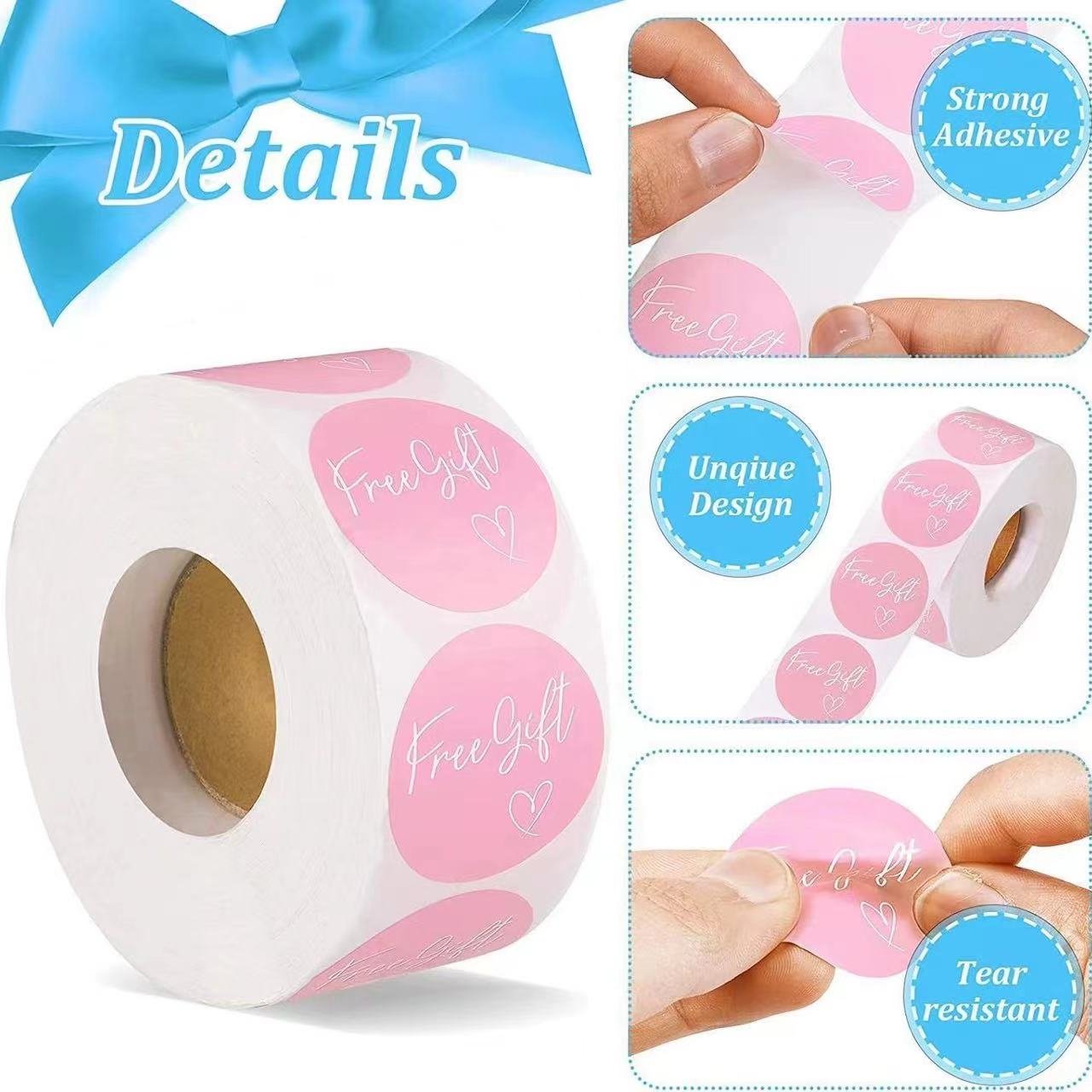 Self Adhesive Printable Paper Roll Round Stickers For Buyers Custom Logo Stickers Packaging Labels