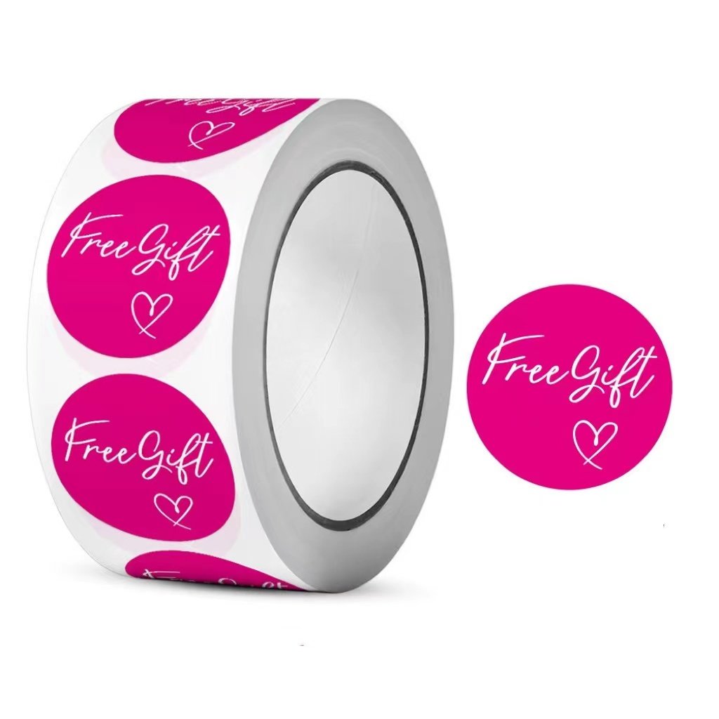 Self Adhesive Printable Paper Roll Round Stickers For Buyers Custom Logo Stickers Packaging Labels