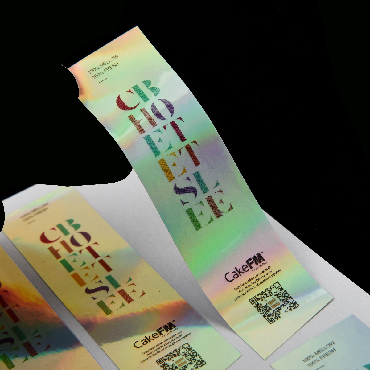Custom sticker printing Die Cut Label Logo Stickers Size Holographic Laser Anime Vinyl Waterproof Reflective Anime Cartoon