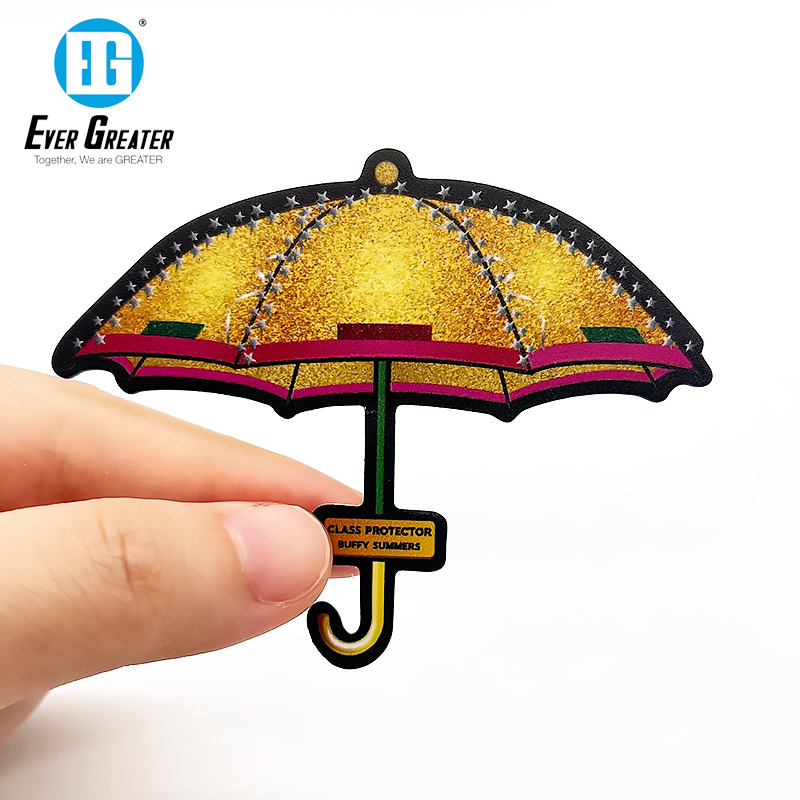 Custom Stickers UV Resist Vinyl Pvc Adhesive Weatherproof Holographic Glitter Logo Sticker Labels Die Cut Sticker