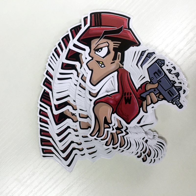 Custom Vinyl Printing Fancy Adhesive Waterproof Cartoon Die Cut Logo Label Stickers