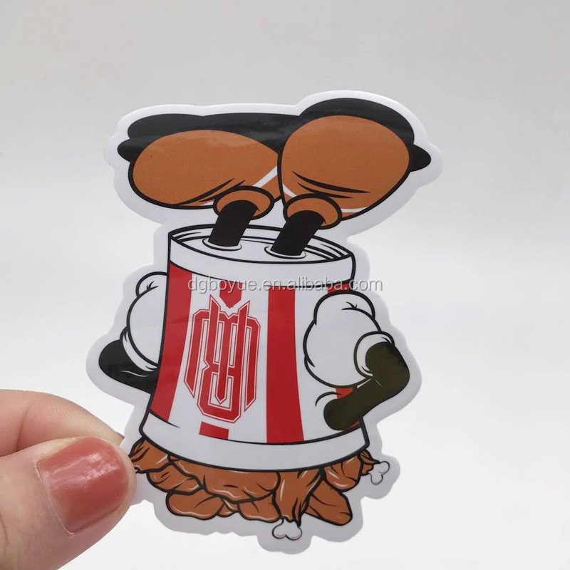 Custom Vinyl Printing Fancy Adhesive Waterproof Cartoon Die Cut Logo Label Stickers