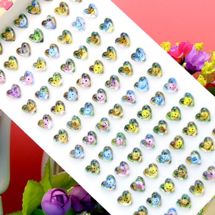84 Gems With New Children's Gem Cartoon Acrylic Eyebrow Sticker