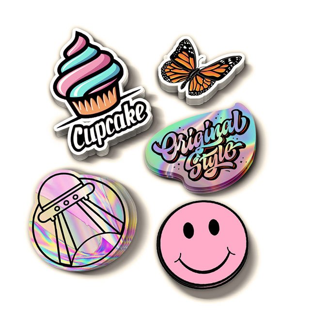 Custom Cute Die Cut Vinyl Stickers Printing, Adhesive Waterproof PVC Label Company Logo Design Cartoon Stickers