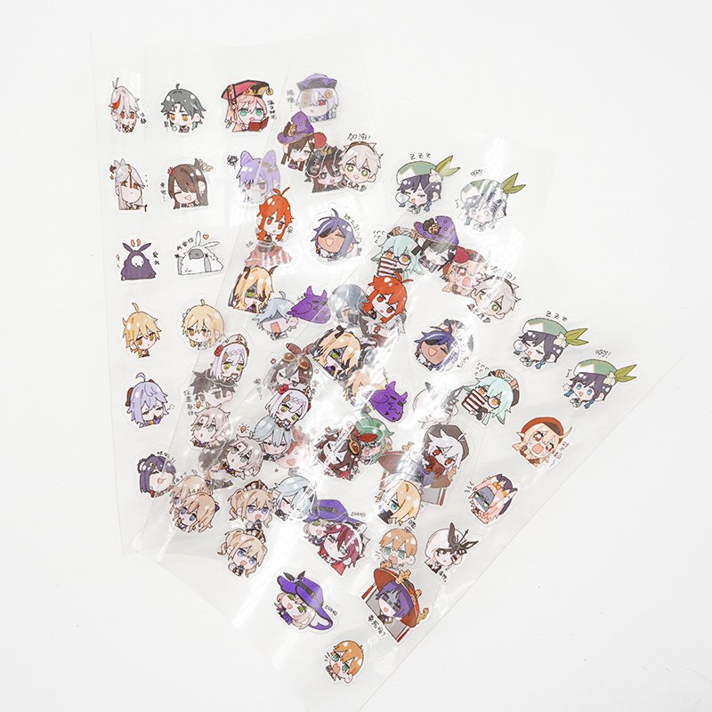 Custom Cute Die Cut Vinyl Stickers Printing, Adhesive Waterproof PVC Label Company Logo Design Cartoon Stickers