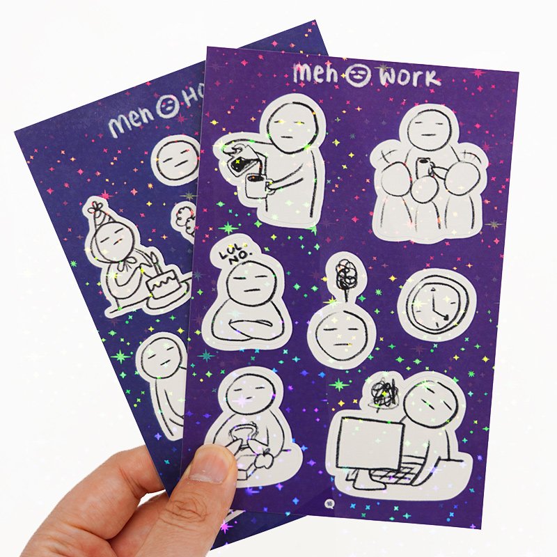 Custom Cute Die Cut Vinyl Stickers Printing, Adhesive Waterproof PVC Label Company Logo Design Cartoon Stickers