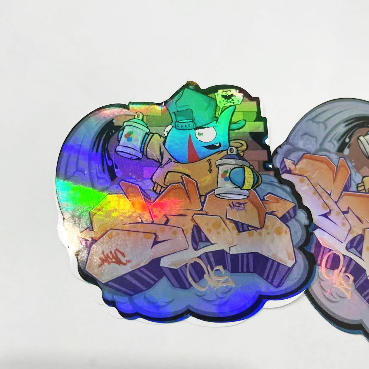 Custom Logo Die Cut Stickers Waterproof Anime Stickers Holographic Label Holograms Laser Label Stickers and Decals