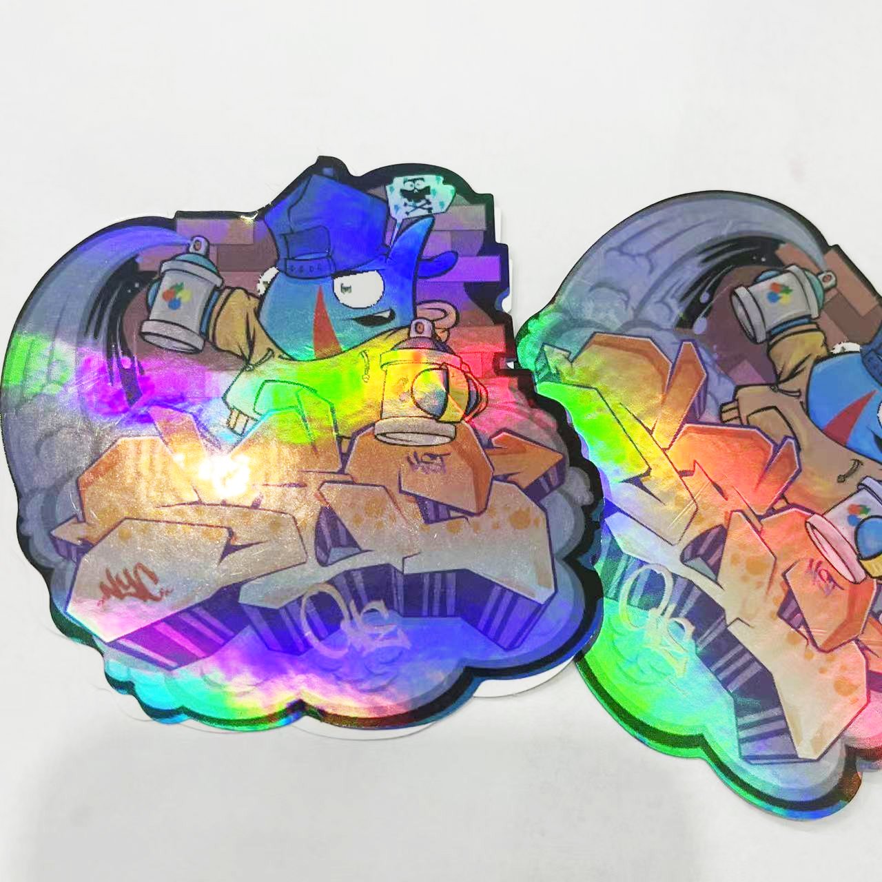 Custom Logo Die Cut Stickers Waterproof Anime Stickers Holographic Label Holograms Laser Label Stickers and Decals