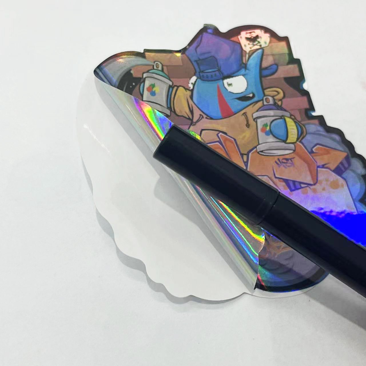Custom Logo Die Cut Stickers Waterproof Anime Stickers Holographic Label Holograms Laser Label Stickers and Decals