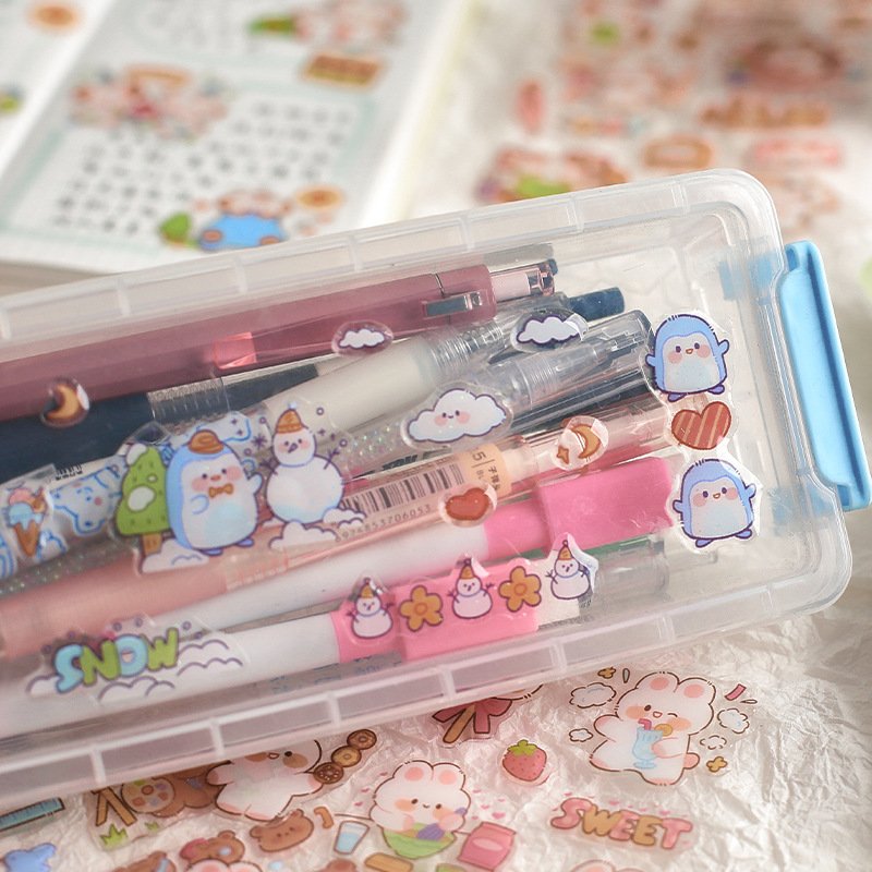 Transparent three-dimensional decorative handbook material stickers DIY design drip crystal stickers