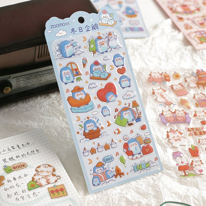 Transparent three-dimensional decorative handbook material stickers DIY design drip crystal stickers