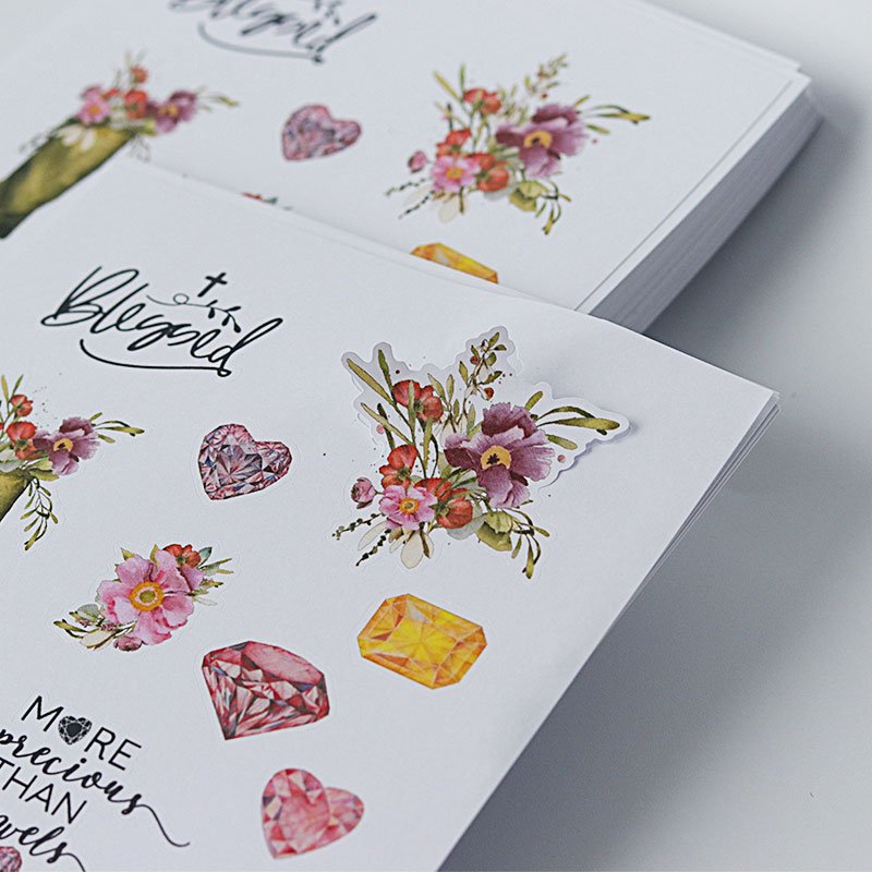 Customized Irregular Shape Cartoon Stickers Lucky Flower Stickers Newly Launched High Quality Stickers