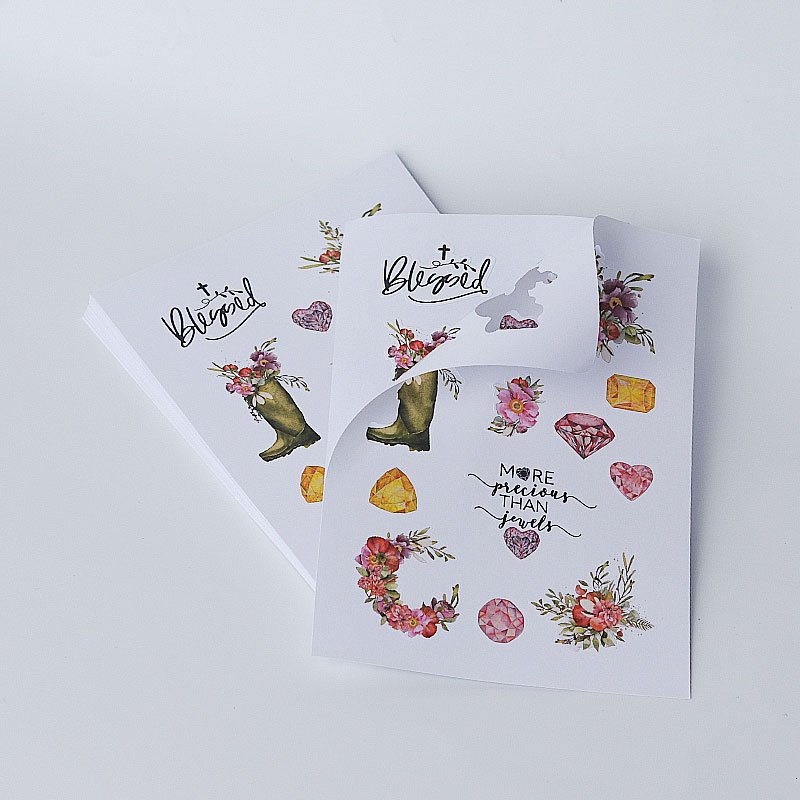 Customized Irregular Shape Cartoon Stickers Lucky Flower Stickers Newly Launched High Quality Stickers