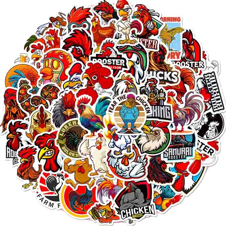 Custom Cute Cartoon Sticker Die Cut PVC Holographic Label Sticker Self Adhesive Waterproof Decorative Stickers
