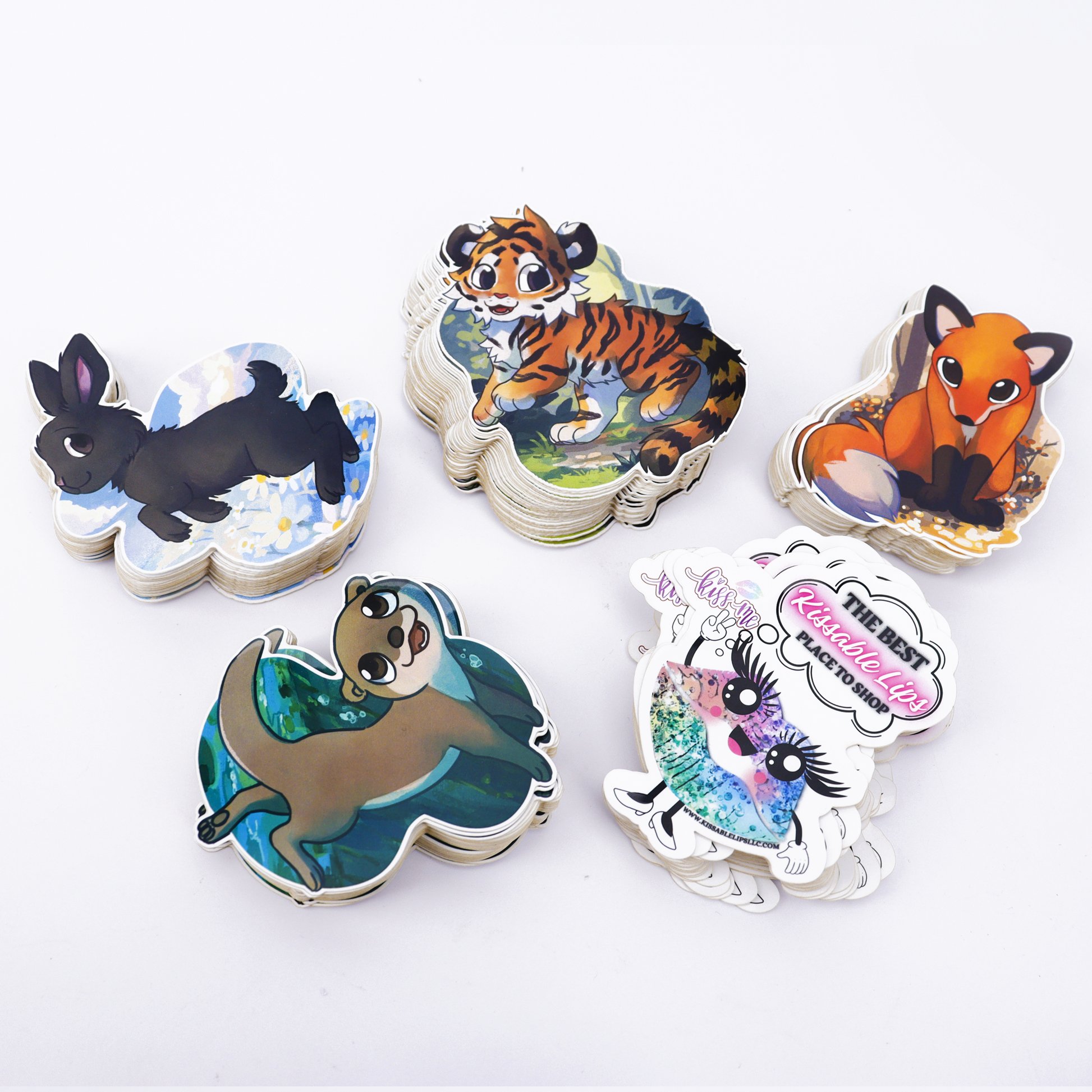 Personalized Adhesive PVC Custom Die Cut Stickers Printing Waterproof Cute Logo Design Cartoon Vinyl Sticker