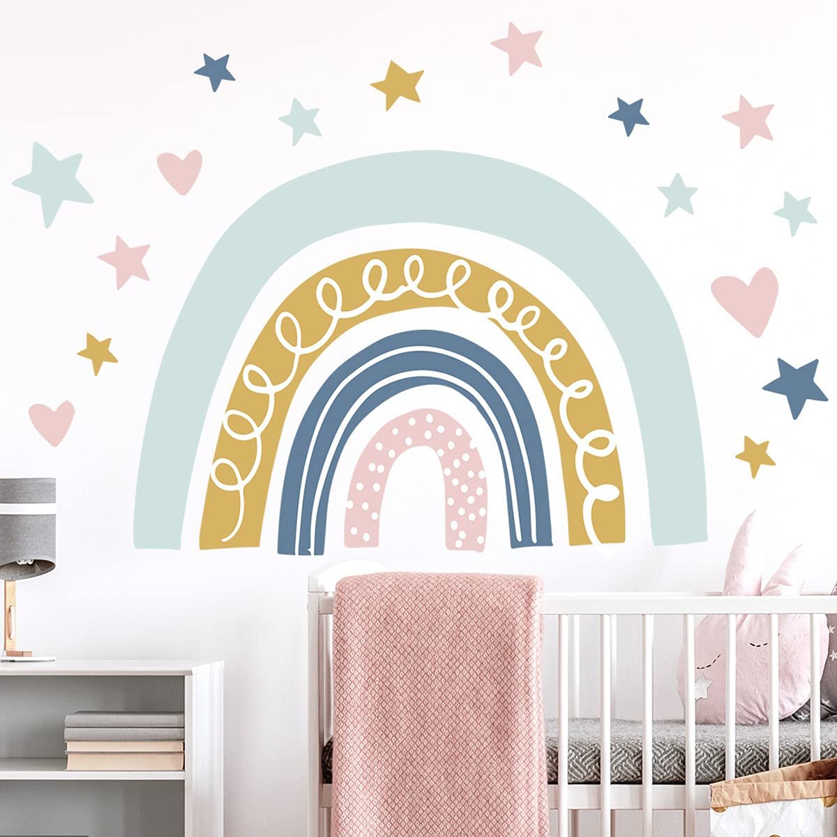 Custom Rainbow Wall Sticker Kids Room Cartoon Wall Sticker Home Decoration wall sticker decoration