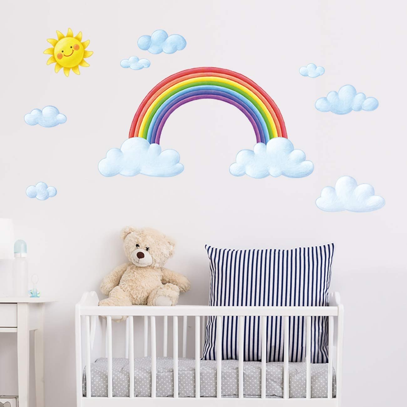 Custom Rainbow Wall Sticker Kids Room Cartoon Wall Sticker Home Decoration wall sticker decoration