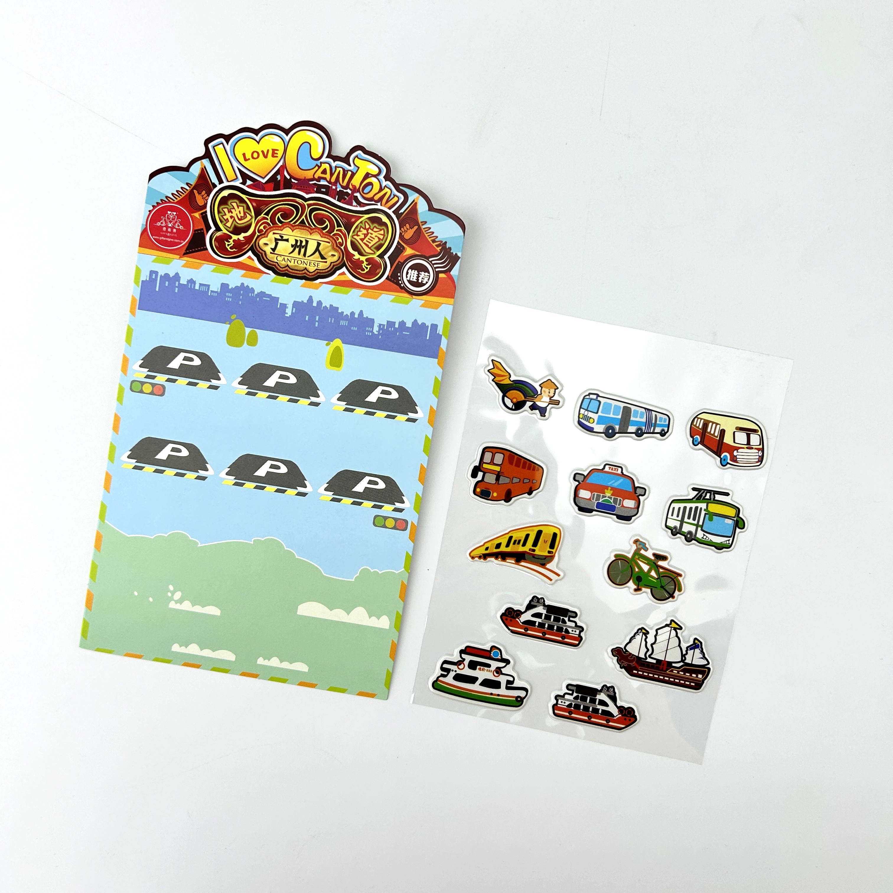 Custom design 3D cartoon puffy sticker sheet for kids Cute animal sponge bubble stickers