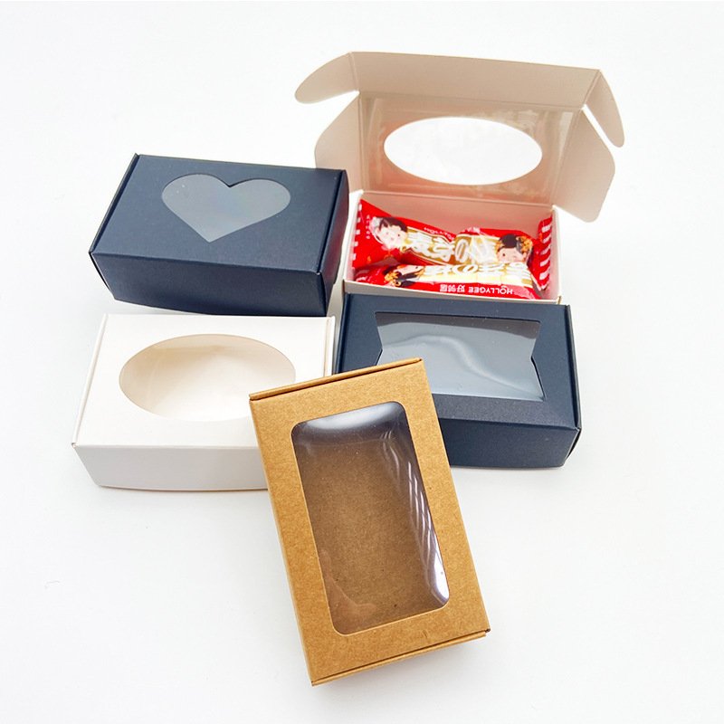 Packing Box With Window Packing Boxes For Small Business Custom Logo Clear Boxes For Gift Pack