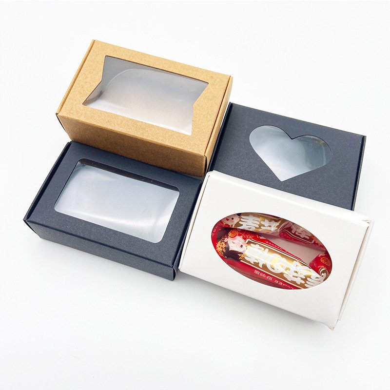 Packing Box With Window Packing Boxes For Small Business Custom Logo Clear Boxes For Gift Pack