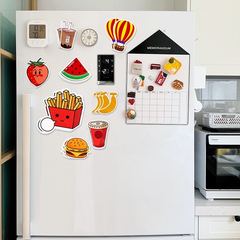 Custom die cut magnetic refrigerator magnet sticker creative food logo fridge magnet stickers