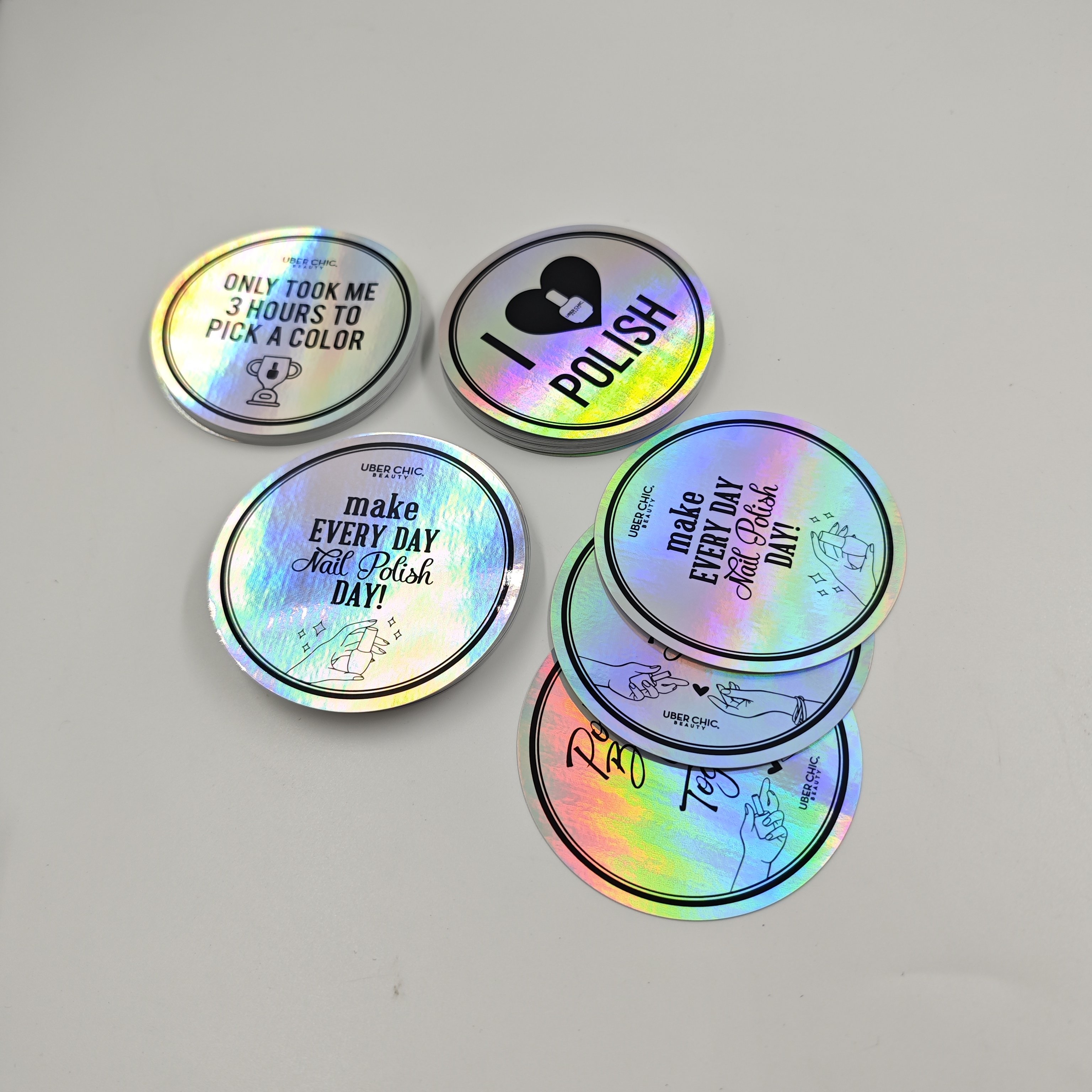 Custom Designed Hologram Stickers Laser Reflective Sticker for Personalised Decoration Special Lamination