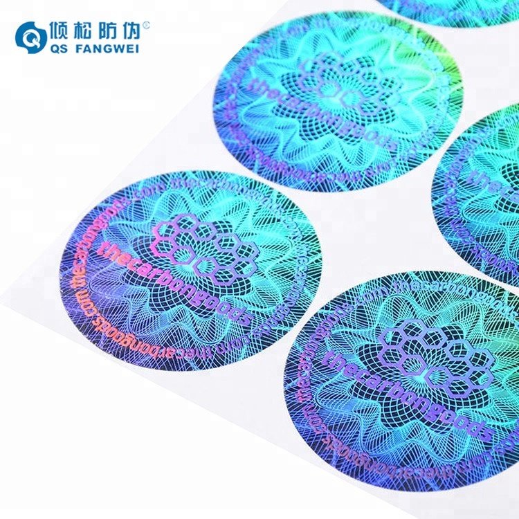 3d hologram security void label laser print high quality hologram sticker laser label