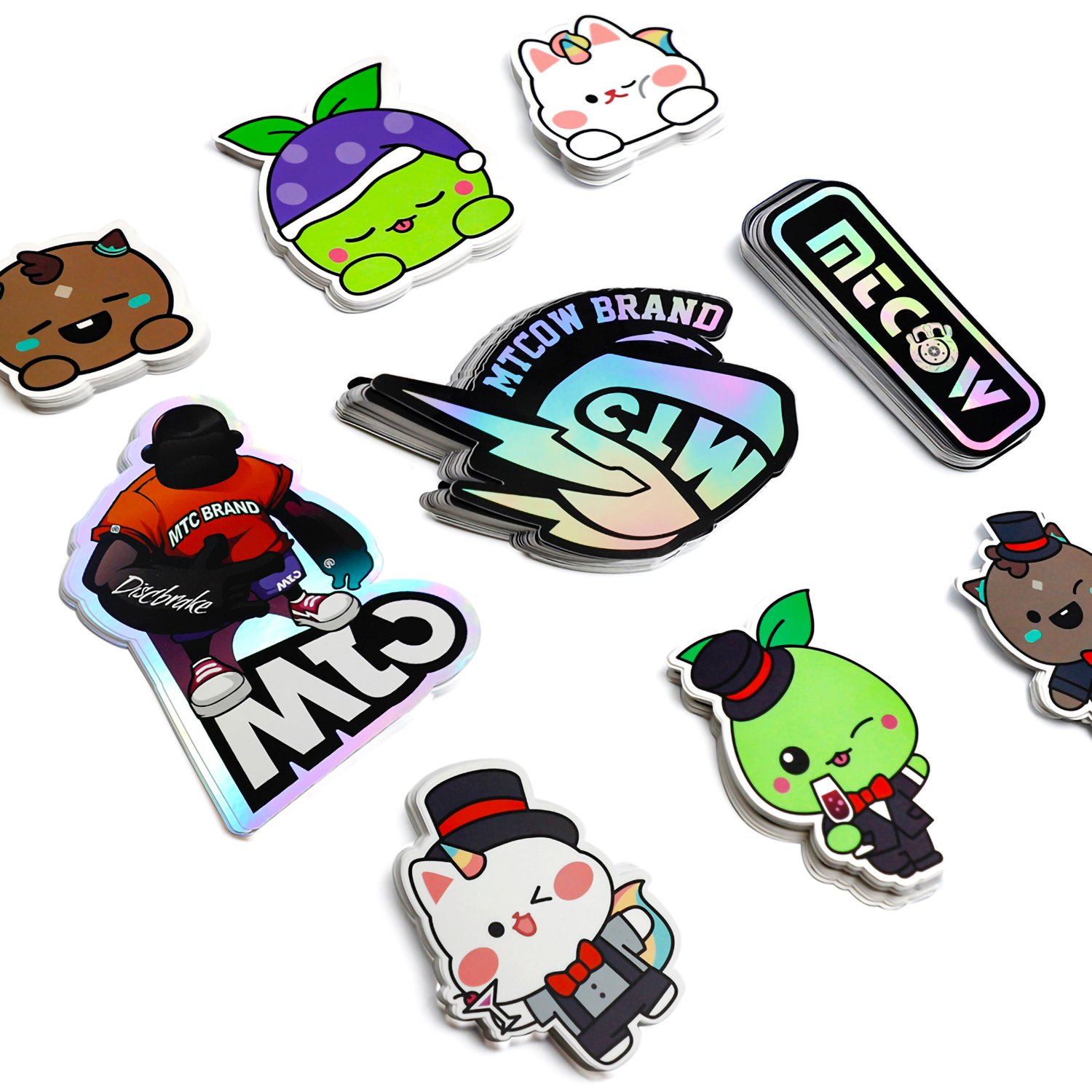 High Quality Custom Logo Sticker Self Adhesive Digital Printing Waterproof Pvc Vinyl Spot Uv Raised Die Cut Label Stickers