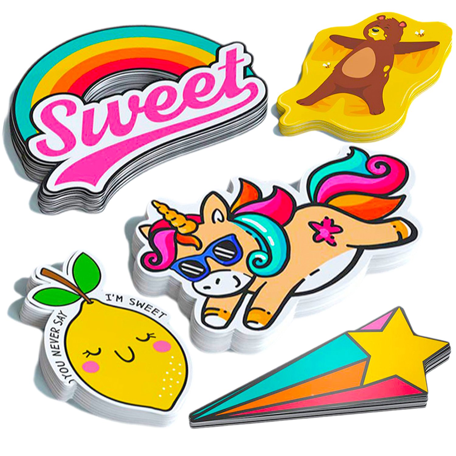 High Quality Custom Logo Sticker Self Adhesive Digital Printing Waterproof Pvc Vinyl Spot Uv Raised Die Cut Label Stickers