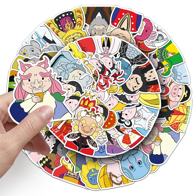 50Pcs High Quality Waterproof Decorations Custom Sticker Original Journey To The West Cartoon Characters Sticker